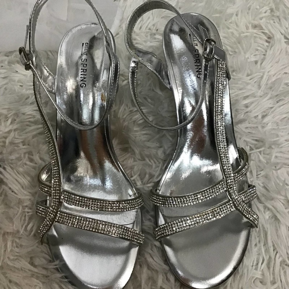 NIB Call It Spring Rhinestone Strappy Heel 8.5